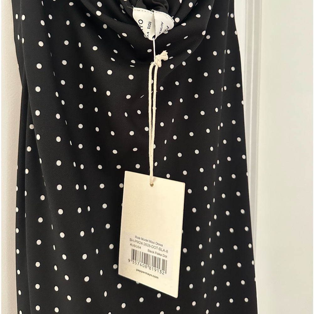 Role Model Maxi Dress - Black Polka Dot Peppermayo - Picture 3 of 8